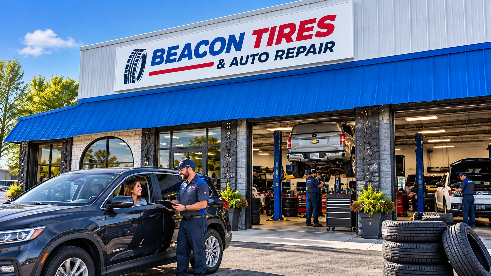 Automotive tire and wheel
